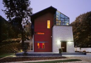Haus mit Glas