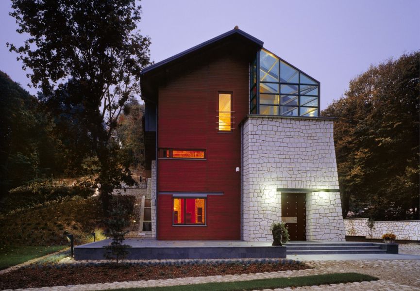 Haus mit Glas